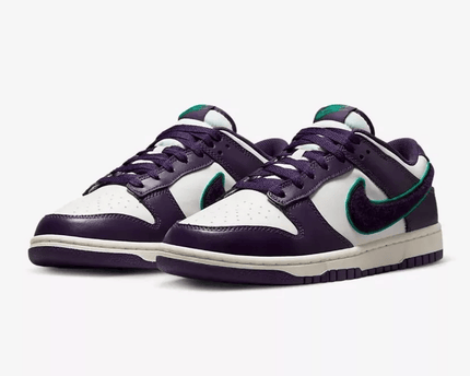 Men's Nike SB Dunk Low Swooshes Black Purple Shoes