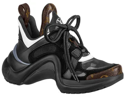 Men's LOUIS VUITTON Archlight 2.0 Platform Black with Brown Monogram Sneakers