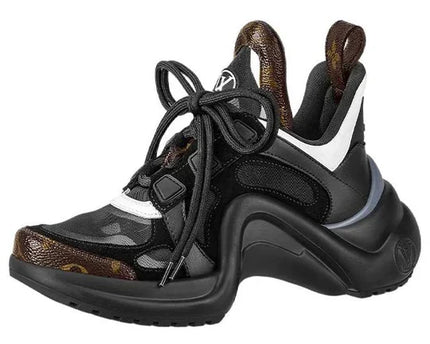 Men's LOUIS VUITTON Archlight 2.0 Platform Black with Brown Monogram Sneakers