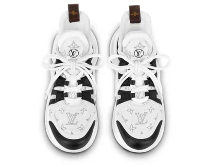 Men's LOUIS VUITTON Archlight 2.0 Platform White Black with Hollow Monogram Sneakers