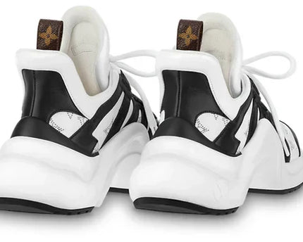 Men's LOUIS VUITTON Archlight 2.0 Platform White Black with Hollow Monogram Sneakers