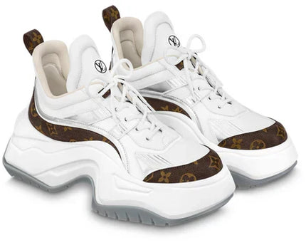 Men's LOUIS VUITTON Archlight 2.0 Platform White Brown Monogram Sneakers