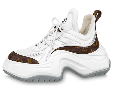 Men's LOUIS VUITTON Archlight 2.0 Platform White Brown Monogram Sneakers