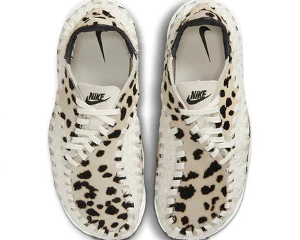 Men's Nike Air Footscape Woven White Cow Print Shoes