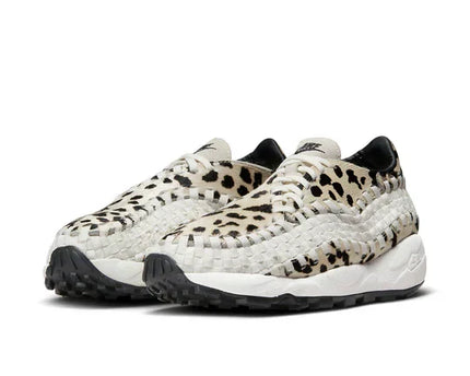 Men's Nike Air Footscape Woven White Cow Print Shoes