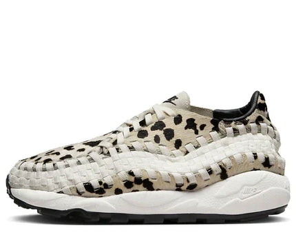 Men's Nike Air Footscape Woven White Cow Print Shoes