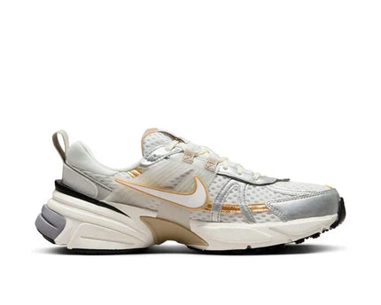 Men's Nike V2K Khaki Metallic Silver Shoes
