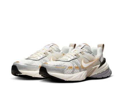 Men's Nike V2K Khaki Metallic Silver Shoes