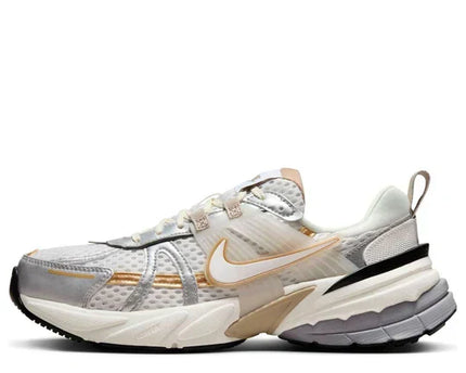 Men's Nike V2K Khaki Metallic Silver Shoes