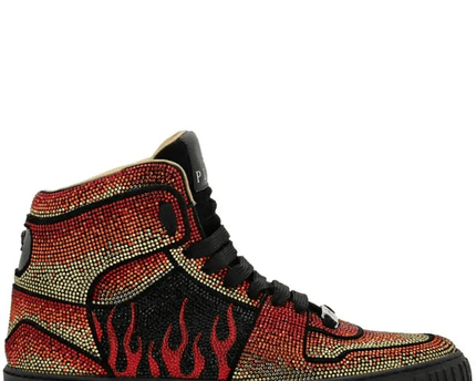 Philipp Plein Hi-Top Crystal-Embellished Sneakers