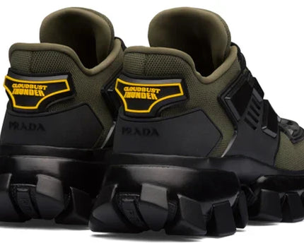 Men's PRADA Cloudbust Thunder Sneakers In Olive Green