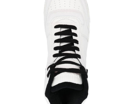 Men's Saint Laurent SL80 High-Top Sneakers In White And Black