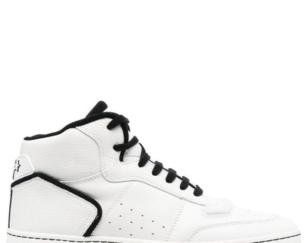 Men's Saint Laurent SL80 High-Top Sneakers In White And Black