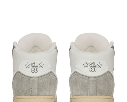 Men's Saint Laurent SL80 High-Top Sneakers In White Light Grey