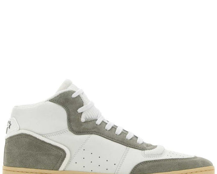 Men's Saint Laurent SL80 High-Top Sneakers In White Light Grey