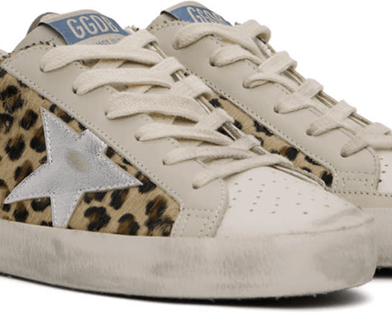 Men's SSENSE Exclusive White Super-Star Sneakers In Beige Brown Black Silver