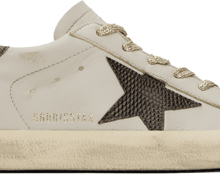 Men's SSENSE Exclusive White Super-Star Sneakers In Grey Black Plum