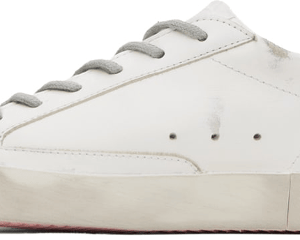 Men's SSENSE Exclusive White Super-Star Sneakers In Lilac Silver