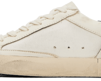 Men's SSENSE Exclusive White Super-Star Sneakers In Navy Brown
