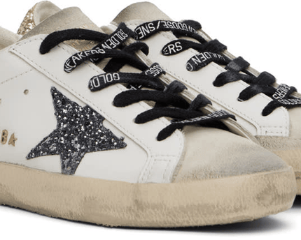 Men's SSENSE Exclusive White Super-Star Sneakers In Seedpearl Glitter