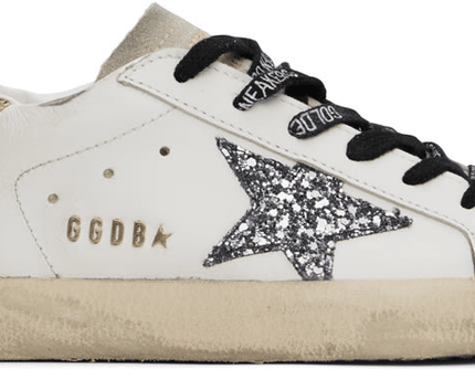 Men's SSENSE Exclusive White Super-Star Sneakers In Seedpearl Glitter