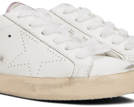 Men's SSENSE Exclusive White Super-Star Sneakers In Pink Iridescent