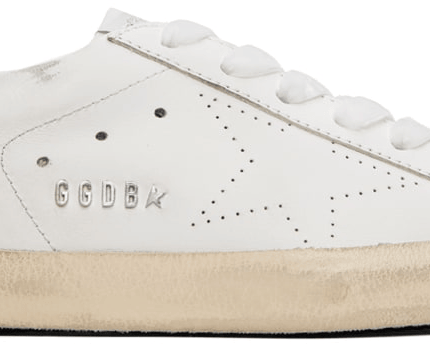 Men's SSENSE Exclusive White Super-Star Sneakers In Pink Iridescent