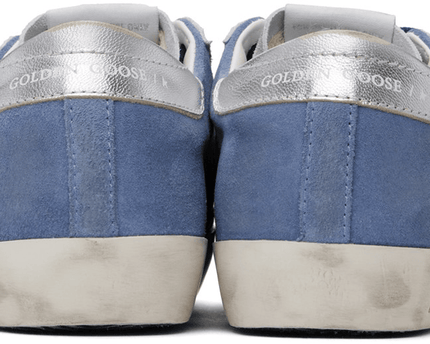 Men's SSENSE Exclusive White Super-Star Sneakers In Silver Blue Gray
