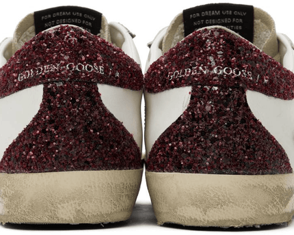 Men's SSENSE Exclusive White Super-Star Sneakers In White Bordeaux Silver