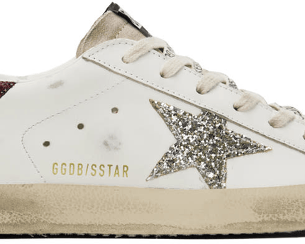Men's SSENSE Exclusive White Super-Star Sneakers In White Bordeaux Silver