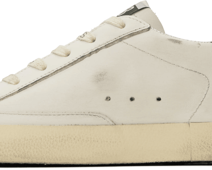 Men's SSENSE Exclusive White Super-Star Sneakers In Dark green