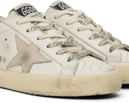 Men's SSENSE Exclusive White Super-Star Sneakers In Dark green