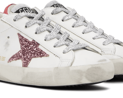 Men's SSENSE Exclusive White Super-Star Sneakers In White Pink Red Ice
