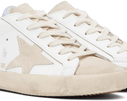 Men's SSENSE Exclusive White Super-Star Sneakers In Blue Fog
