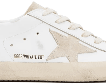 Men's SSENSE Exclusive White Super-Star Sneakers In Blue Fog