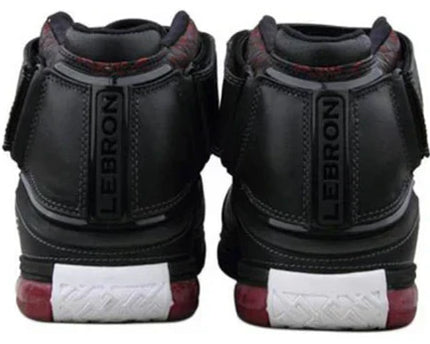 Men's Zoom LeBron 2 Black Crimson Shoes