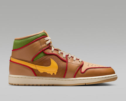 Men's Air Jordan 1 Mid SE Flax Sesame Shoes