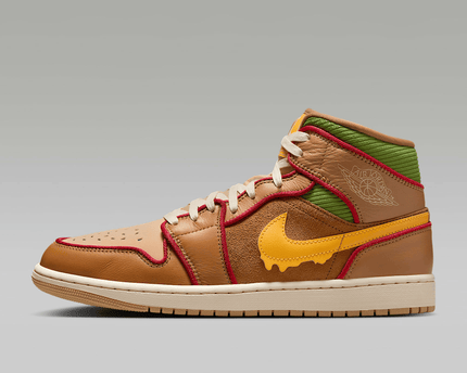 Men's Air Jordan 1 Mid SE Flax Sesame Shoes