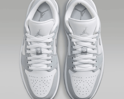 Men's Air Jordan 1 Low White Aluminum Shoes