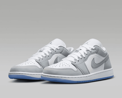 Men's Air Jordan 1 Low White Aluminum Shoes