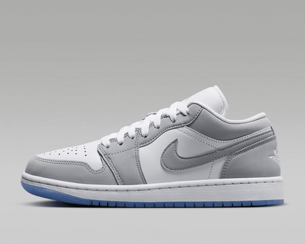 Men's Air Jordan 1 Low White Aluminum Shoes