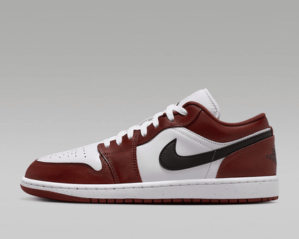 Men's Air Jordan 1 Low SE White Dark Pony Shoes