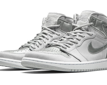 Men's Air Jordan 1 High Metallic Silver Shoes