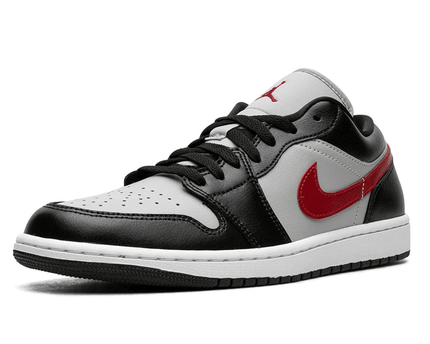 Men's Air Jordan 1 Low Black Grey Red Shoes