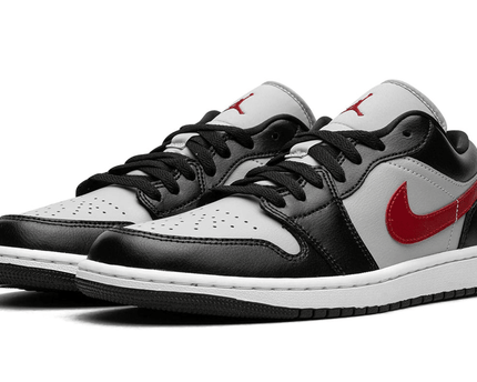 Men's Air Jordan 1 Low Black Grey Red Shoes
