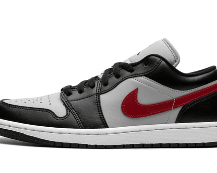 Men's Air Jordan 1 Low Black Grey Red Shoes