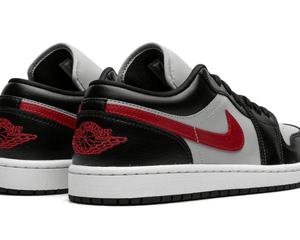 Men's Air Jordan 1 Low Black Grey Red Shoes