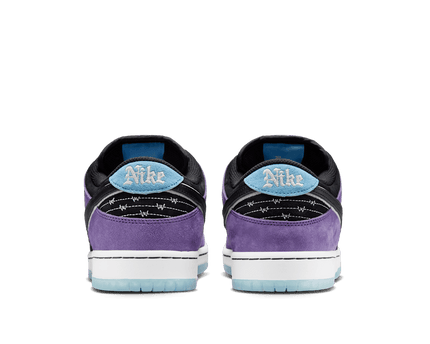 Men's Air Jordan 1 Low Black and Court Purple Shoes