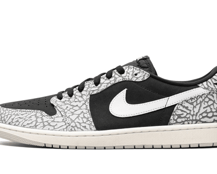 Men's Air Jordan 1 Low Black Elephant Shoes