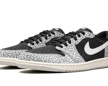 Men's Air Jordan 1 Low Black Elephant Shoes